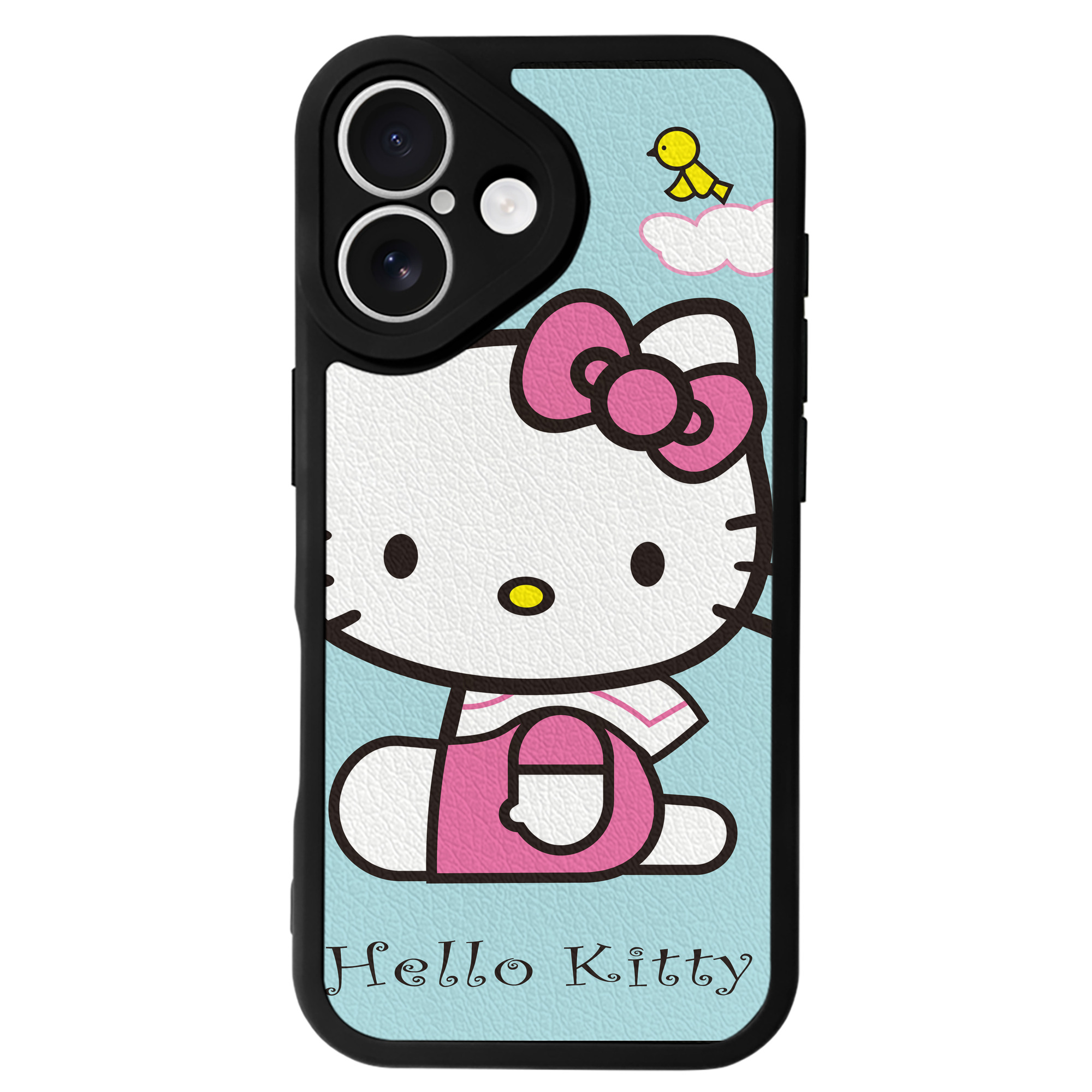 （画像用） Hello Kitty ハローキティ 【iPhone 16シリーズ対応】シリコンスマホケース（レザー調） 材質：シリコン